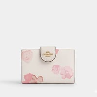 COACH ミディアム コーナー ジップ ウォレット・フローラル プリント