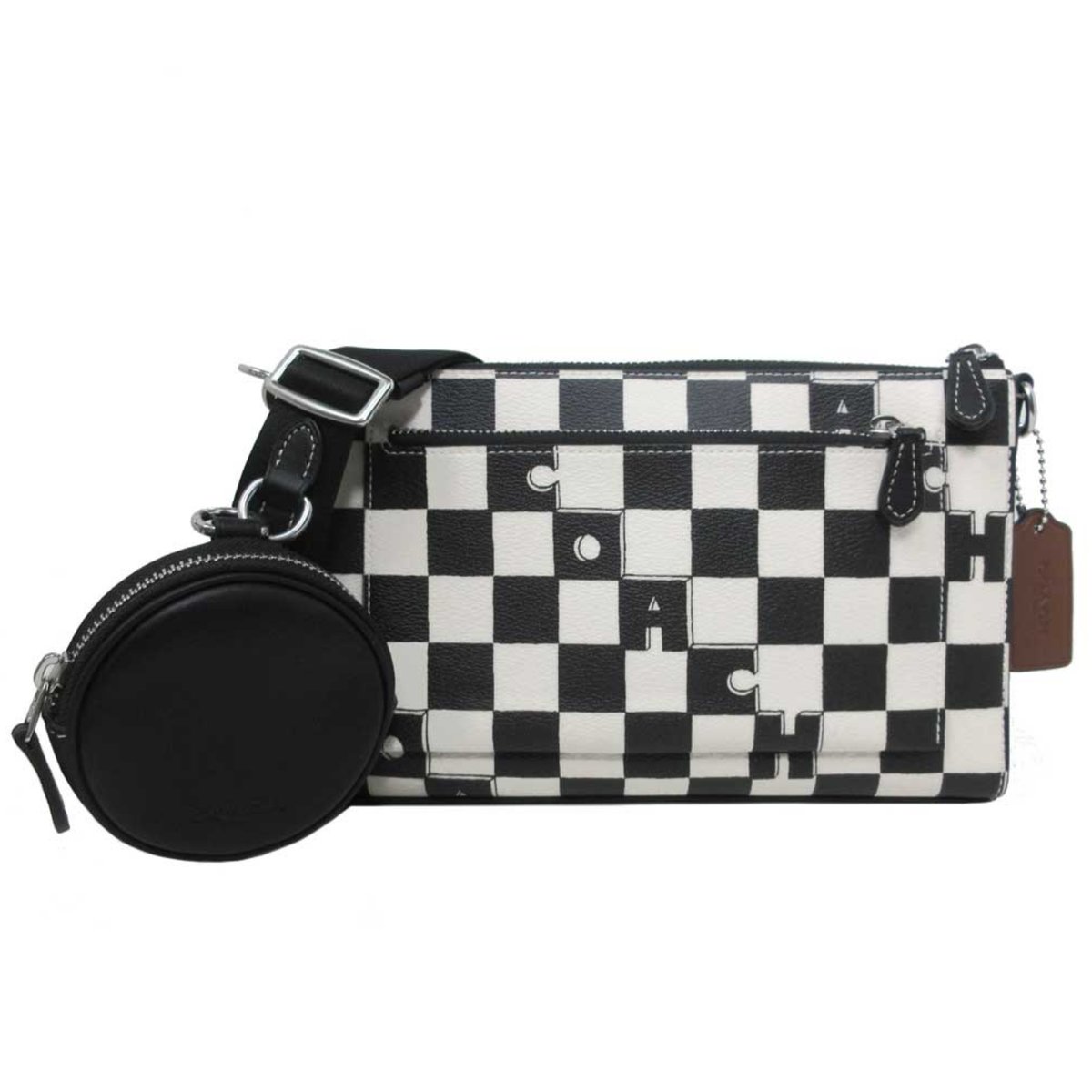 コーチ ショルダーバッグ COACH チェッカーボード プリント ホールデン 