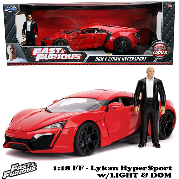 JADATOYS 1:18 ワイルドスピードダイキャストカー LYKAN HYPERSPORT