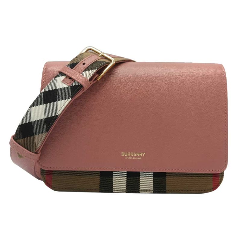 バーバリー ショルダーバッグ BURBERRY MACKFORD レザー チェック柄