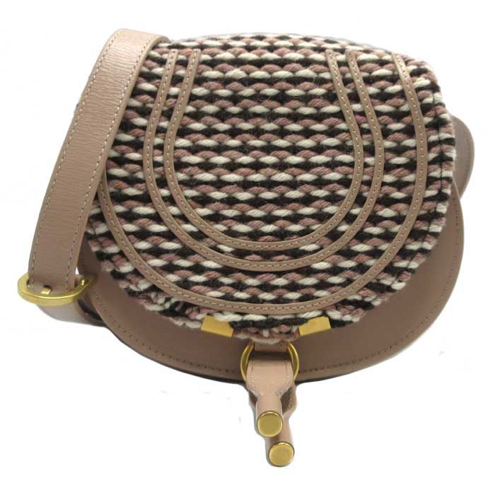 クロエ ショルダーバッグ Chloe ニット スモール サドルバッグ 