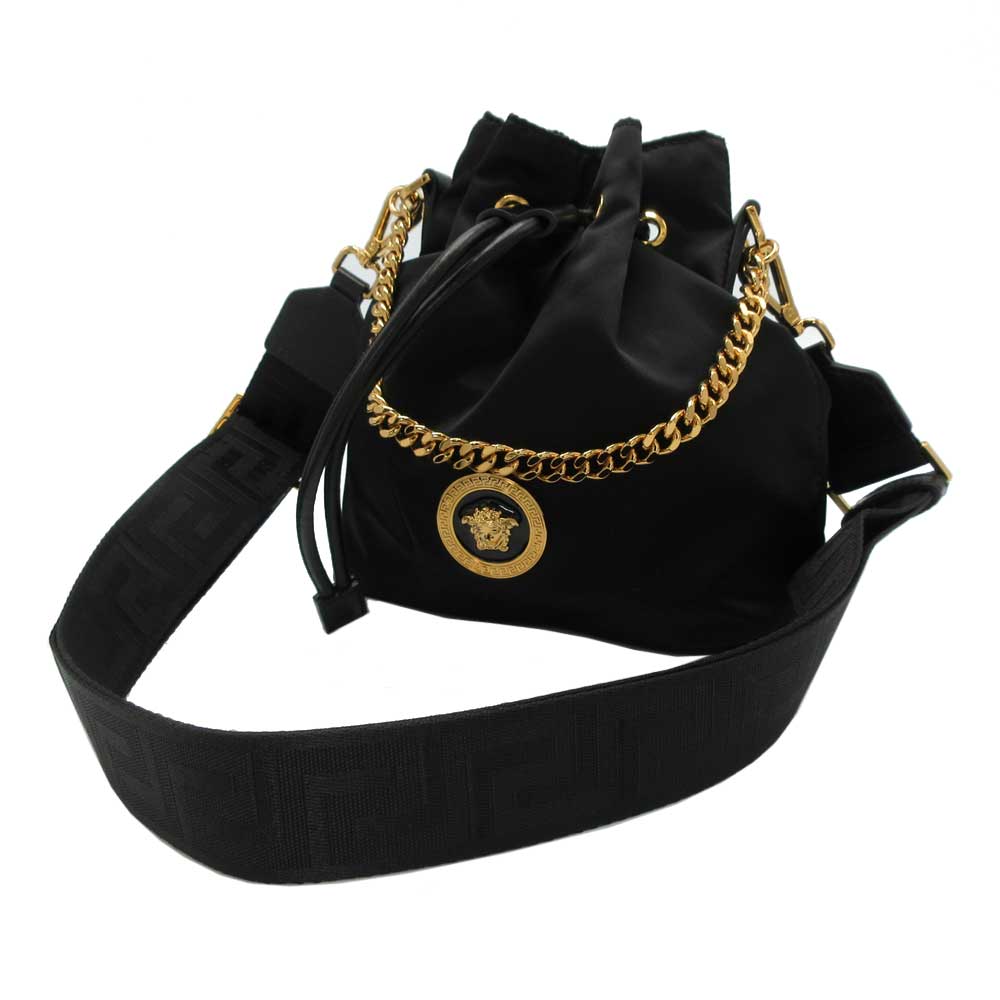 ヴェルサーチェ ショルダーバッグ VERSACE ナイロン メデューサ ロゴ  