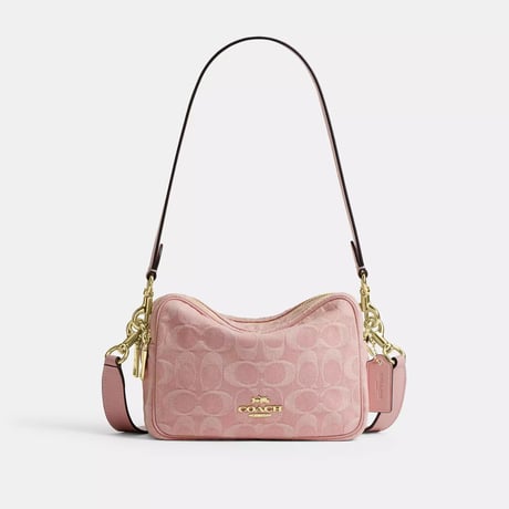 🎀コーチ COACH　ミニ キャリー クロスボディ バッグ・シグネチャー デニム　CEN19 IMNH1