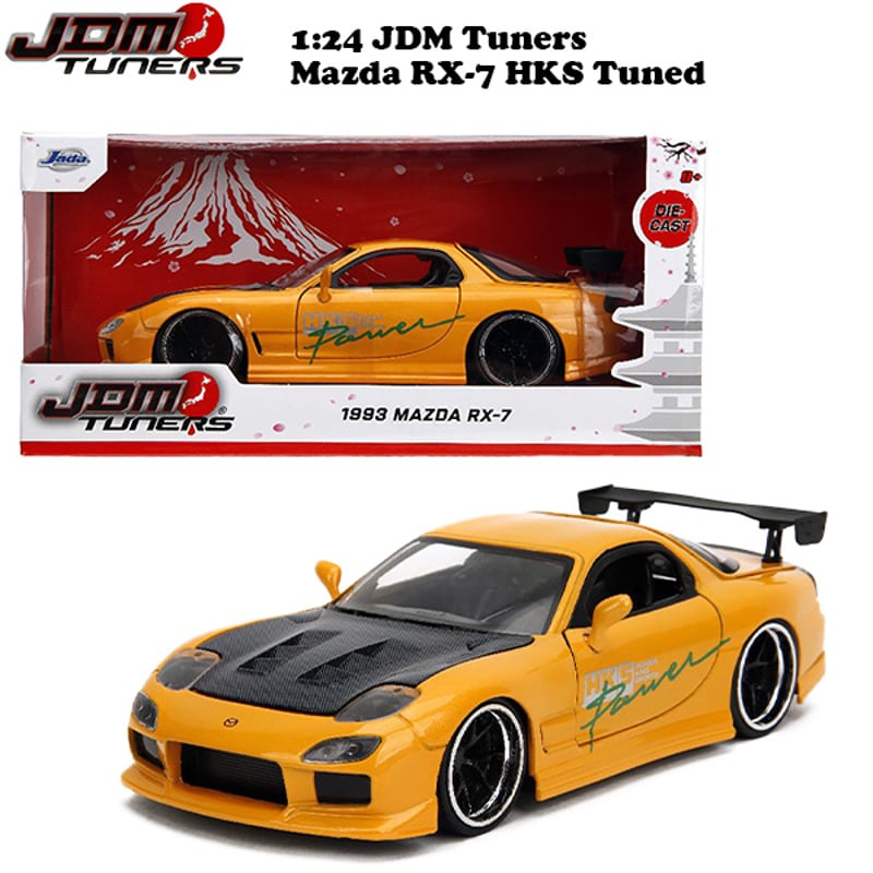 JADATOYS 1:24 JDM TUNER 1993 Mazda RX-7 HKS Tun