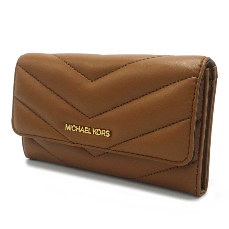 マイケルコース 長財布 MICHAEL KORS キルティング調 ラージ 三つ折り 