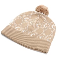クロエ CHLOE キッズ－ニット帽 ブランドロゴ ロゴC11193　231STONE ブラウン系