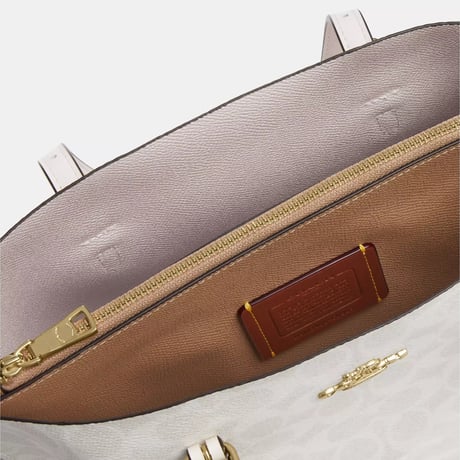 🎀コーチ COACH　モリー トート バッグ 25・シグネチャー キャンバス　CV965 IMXU5