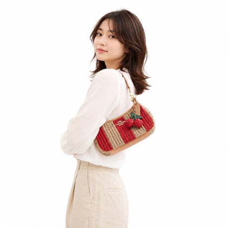 🎀コーチ COACH　テリ ショルダー バッグ・ストライプ アンド チャーム　CER34 IMZ1Y