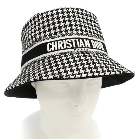 ディオール Christian Dior D-BOBBY ボブハット ロゴ バケットハット35PDP923　X130　933ブラック ホワイト系