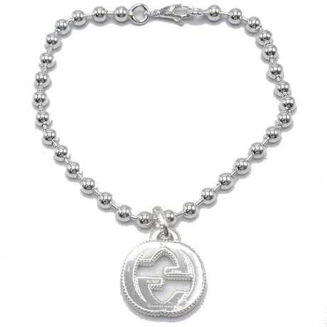 グッチ ブレスレット GUCCI INTERLOCKING G ボールチェーン シルバー925 479226 J8400 8106 #18 ブティックライン メンズ ユニセックス
