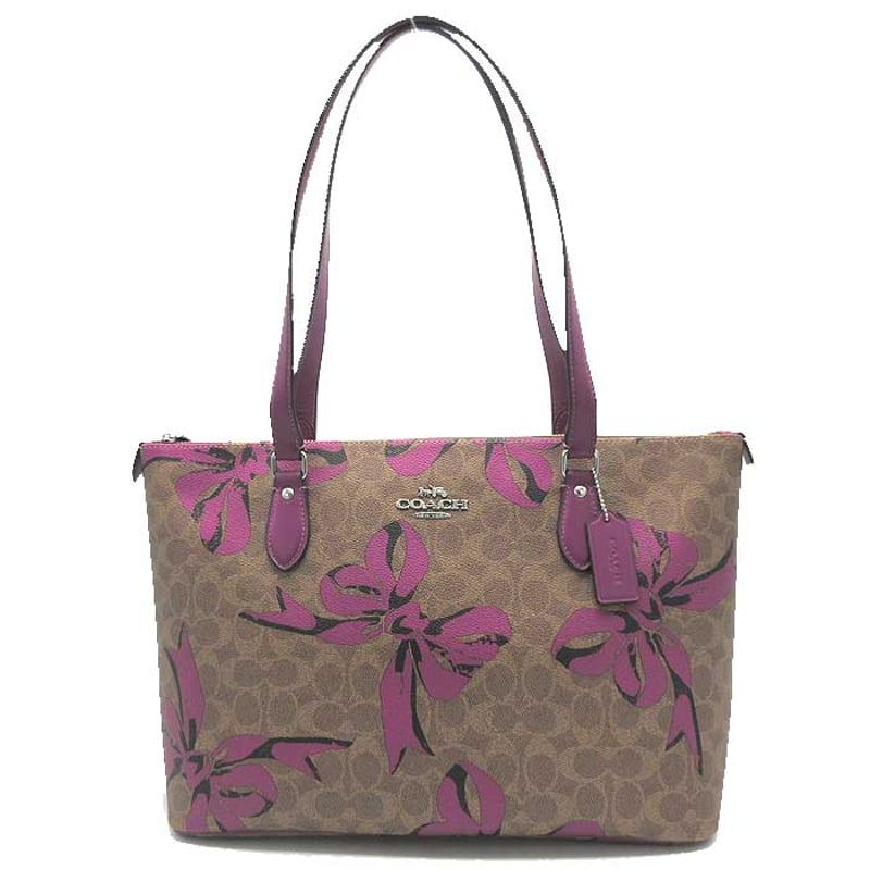 コーチ トートバッグ COACH シグネチャー ボウ プリント ギャラリー  