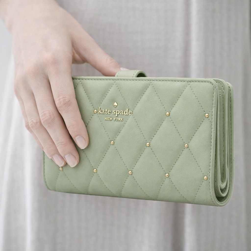 新品未使用　kate spade キルティング　長財布 🎀ケイトスペード 二つ折り財布 kate spade NEW YORK CAREY キルティン