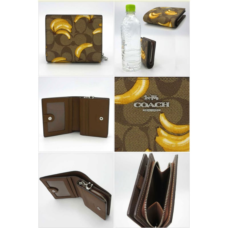 コーチ 二つ折り財布(小銭入れあり) COACH シグネチャー PVC 