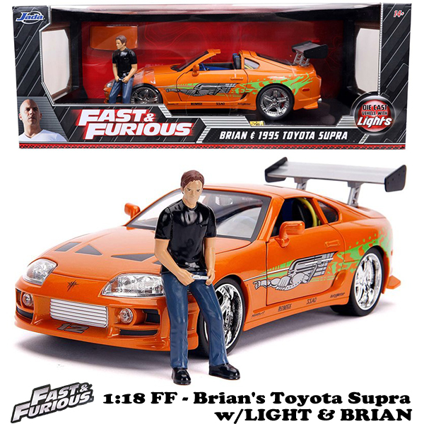 JADATOYS 1:18 ワイルドスピードダイキャストカー Brian's