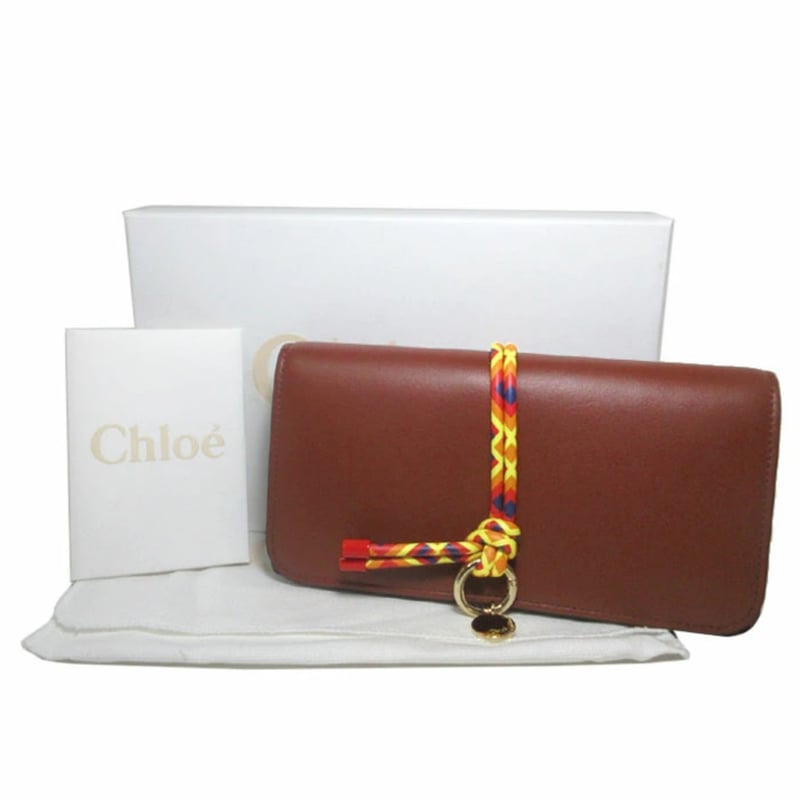 クロエ Chloe アルファベット フラップ ロング ウォレット 二