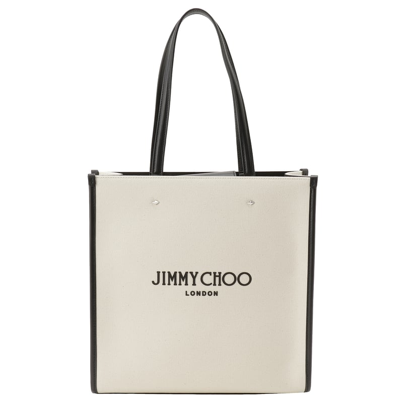 ジミーチュウ JIMMY CHOO N/S TOTE M CZM NATURAL BLACK