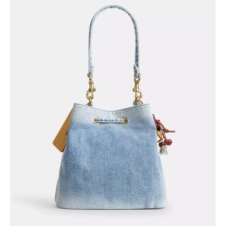 🎀コーチ COACH　ローアン バケット バッグ・ラブド デニム・チャーム　CER76 IMNIM