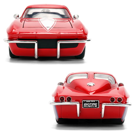 JADATOYS 1:24 BTM 1963 Chevy Corvetteミニカー