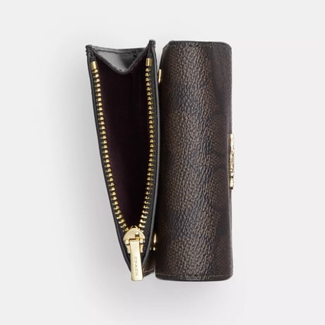 🎀コーチ COACH　カード ホルダー ウォレット・ブロックド シグネチャー キャンバス　CZ446 IMXI8