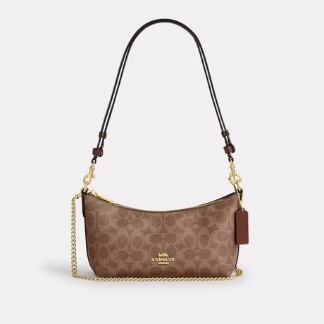 🎀コーチ COACH　ケイトリン ショルダー バッグ・シグネチャー キャンバス　CEK80 IMXHE