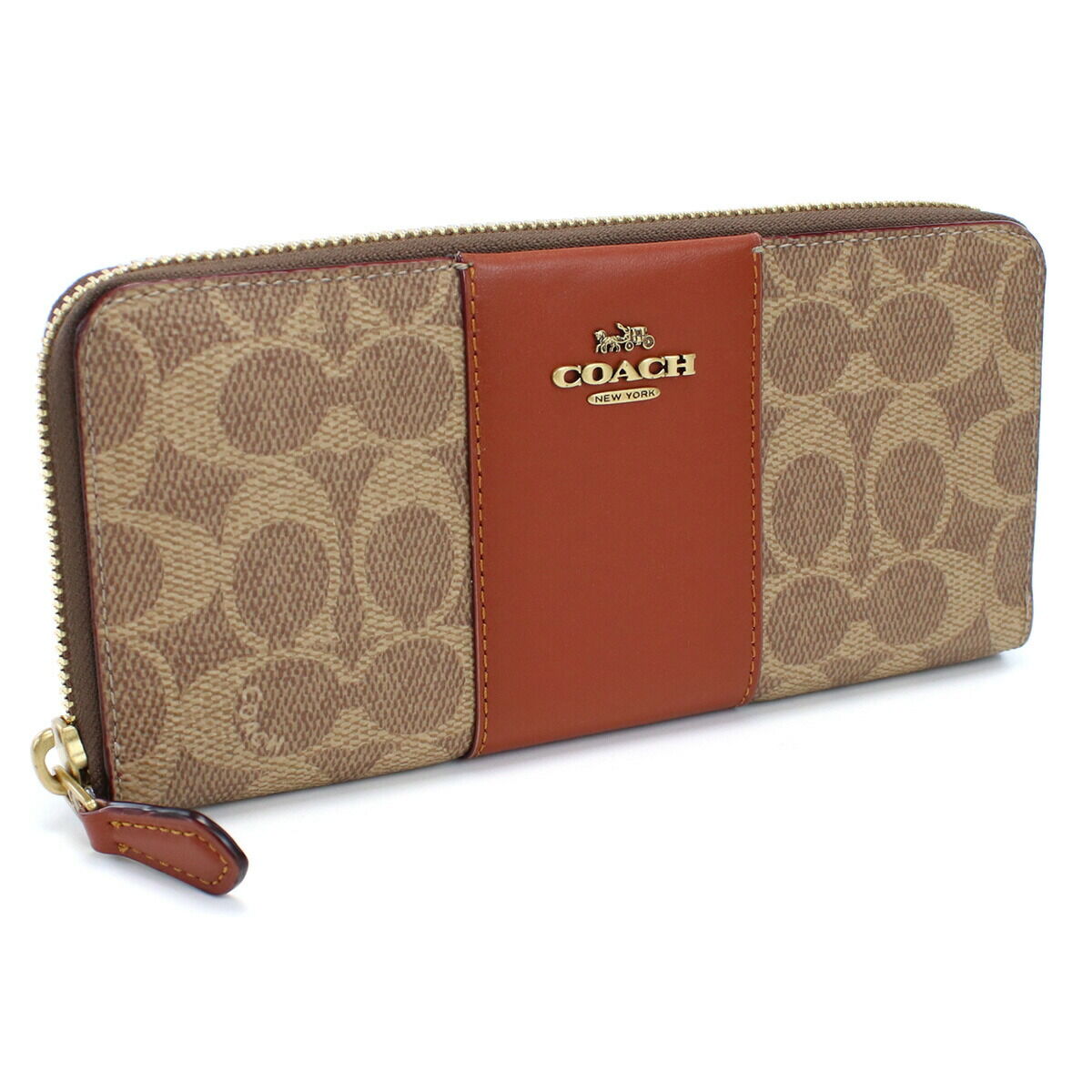 コーチ COACH 長財布ラウンドファスナー 73739 B4NQ4 ブラウン系 コーチ COACH 長財布ラウンドファスナー 73739 B4NQ4 ブラウン系