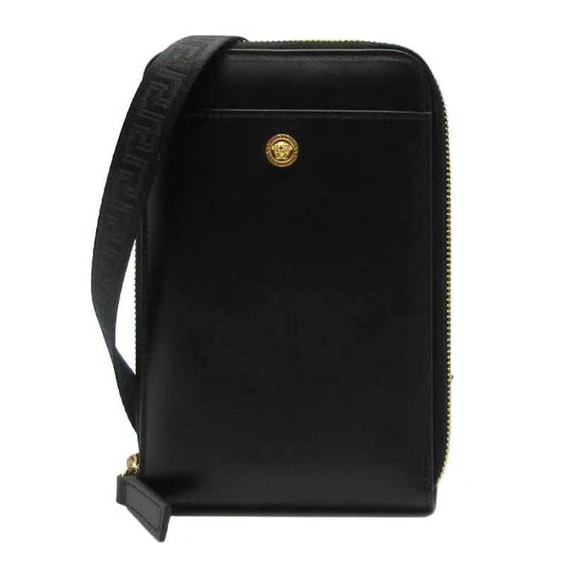 ヴェルサーチェ ショルダーバッグ VERSACE レザー スリム 肩掛け ヴェルサーチェ ショルダーバッグ VERSACE レザー スリム 肩掛け