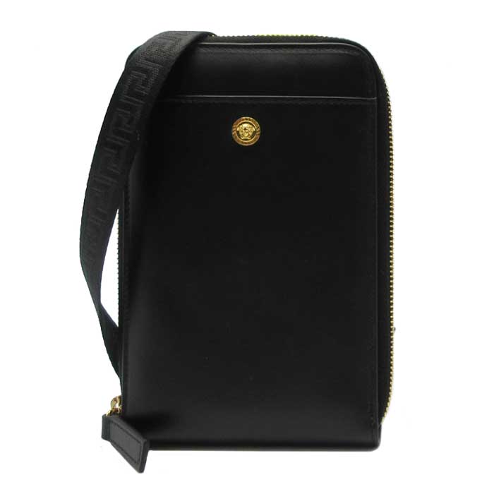 ヴェルサーチェ ショルダーバッグ VERSACE レザー スリム 肩掛け ヴェルサーチェ ショルダーバッグ VERSACE レザー スリム 肩掛け