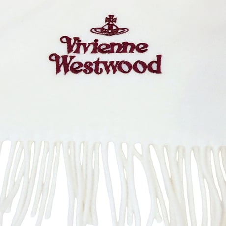 ヴィヴィアンウエストウッド VIVIENNE WESTWOOD マフラー 25-W00Q7-A401 レディース メンズ ホワイト マフラー