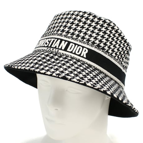 ディオール Christian Dior D-BOBBY ボブハット ロゴ バケットハット35PDP923　X130　933ブラック ホワイト系