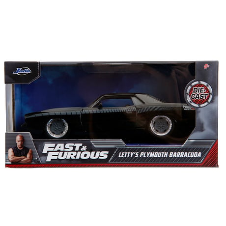 JADATOYS 1:32 ワイルドスピードダイキャストカー LETTY's Plymouth Barracuda
