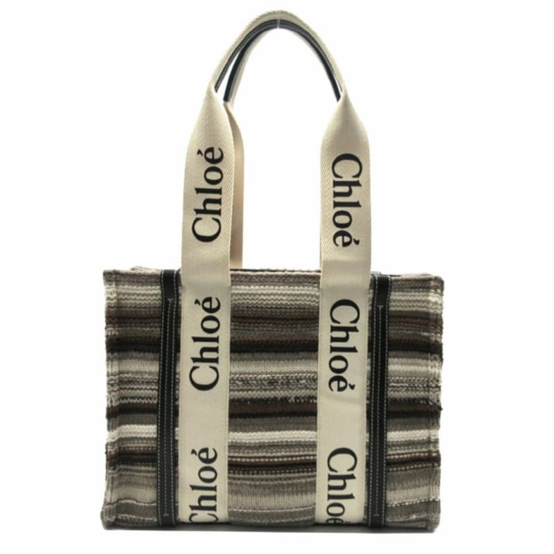Chloe クロエ ウッディ ミディアム トートバッグ - トートバッグ Chloe クロエ ウッディ ミディアム トートバッグ - トートバッグ