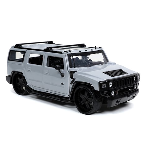 JADATOYS 1:24 JUST TRUCKS w/RACK & WHEELS 2003 Hummer H2 ミニカー
