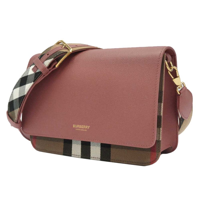 バーバリー ショルダーバッグ BURBERRY MACKFORD レザー チェック柄