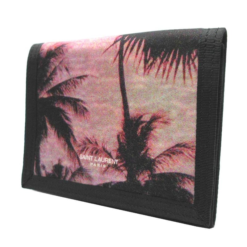 サン ローラン 三つ折り財布 SAINT LAURENT PARIS プリント ウォレット  