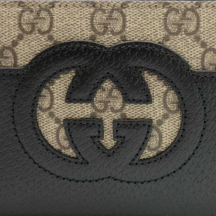 グッチ 長財布 GUCCI カットアウト インターロッキングG ラウンド 