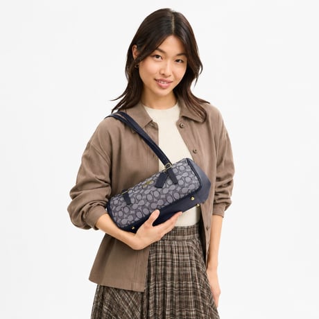 🎀コーチ COACH　アッシャー ショルダー バッグ・シグネチャー ジャカード　CBJ03 IMX1X