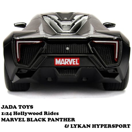 1:24 MARVEL BLACK PANTHER & LYKAN HYPERSPORT 【ブラックパンサー ミニカー】