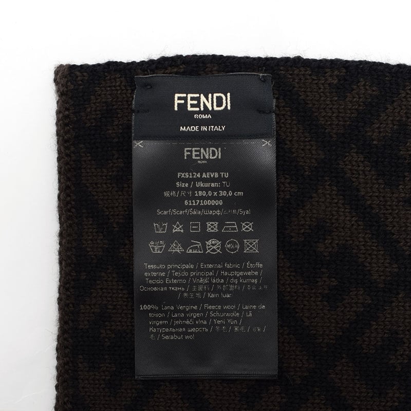 FENDI フェンディ FXS124-AEVB-F1DPC マルチカラー ウール マフラー メ...