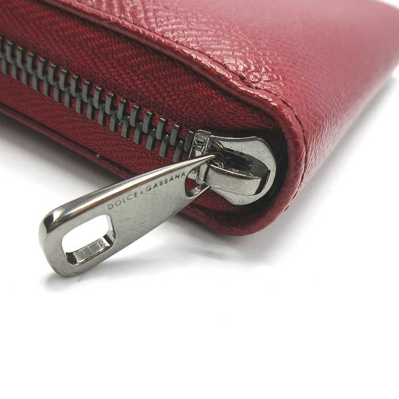 ドルチェ＆ガッバーナ 長財布 DOLCE&GABBANA 型押しレザー ジップ  