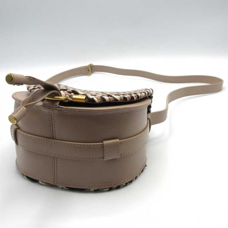 国内即送 Chloe ニット スモール サドルバッグ CHC23WS680L65 クロエ ショルダーバッグ Chloe ニット スモール サドルバッグ