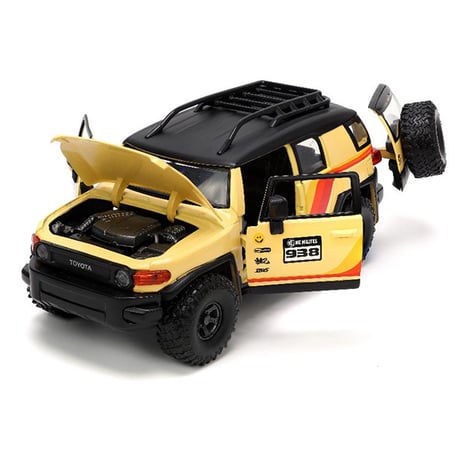 JADATOYS 1:24 JUST TRUCKS w/RACK & WHEELS Toyota FJ Cruiser ミニカー