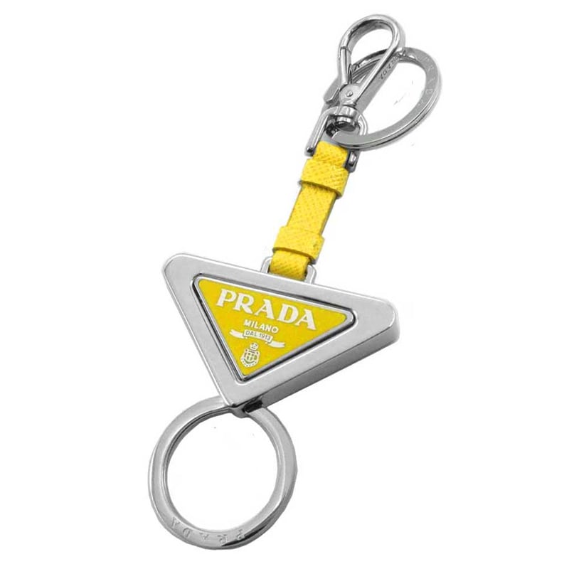プラダ キーホルダー PRADA トライアングル メタル キーリング