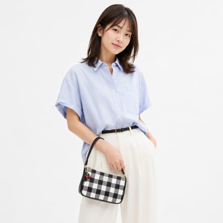 🎀コーチ COACH　ノリータ 19・ギンガム プリント アンド チャーム　CEN01 IMA47