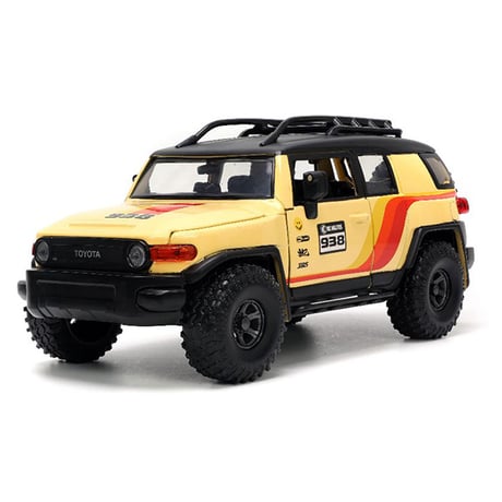 JADATOYS 1:24 JUST TRUCKS w/RACK & WHEELS Toyota FJ Cruiser ミニカー