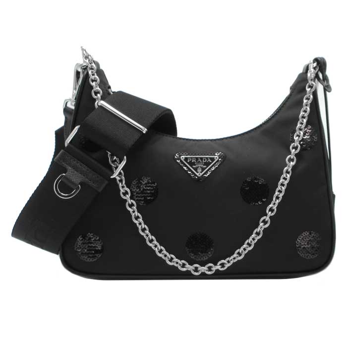 プラダ ショルダーバッグ チェーンハンドル付 2WAY ミニポーチ付き  