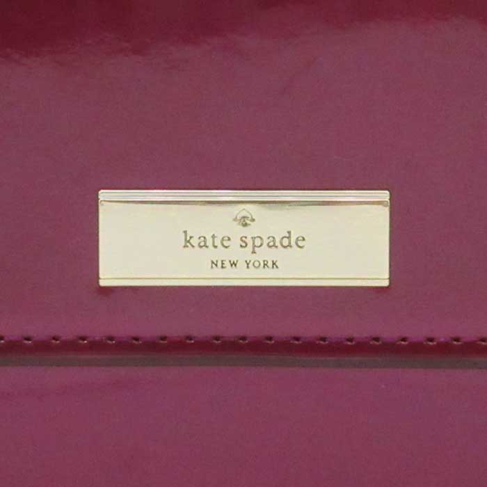 ケイトスペード ニューヨーク 長財布 パテント 光沢あり