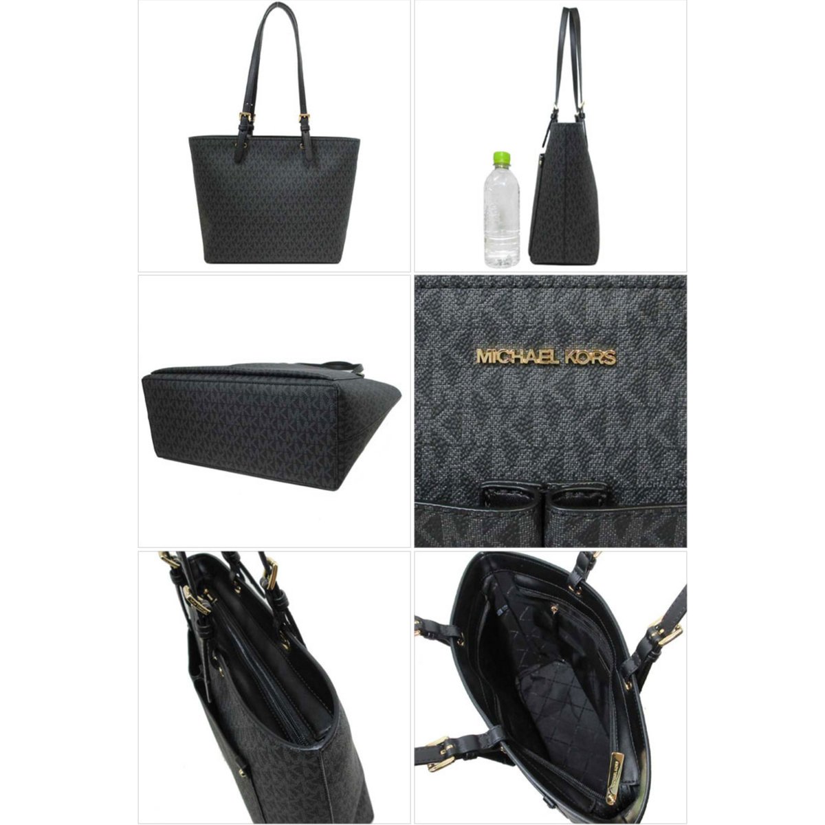 【新品】マイケルコース トートバッグ Michael Kors ジェット セット トラベル ヴィーガンレザー ミディアム ダブルポケット トート 肩掛け 35F3GTVT3V レディース