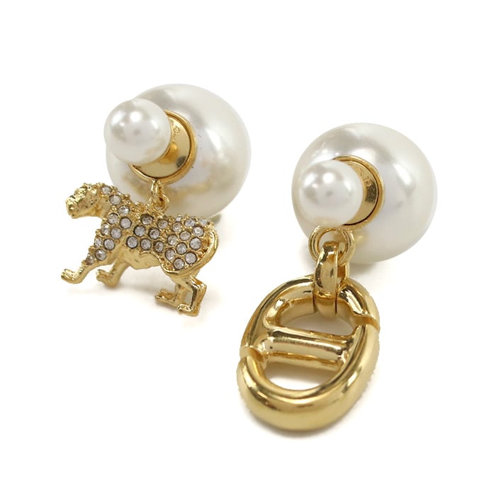 ディオール Christian Dior パール ピアス CDモチーフE2411 ディオール Christian Dior パール ピアス CDモチーフE2411