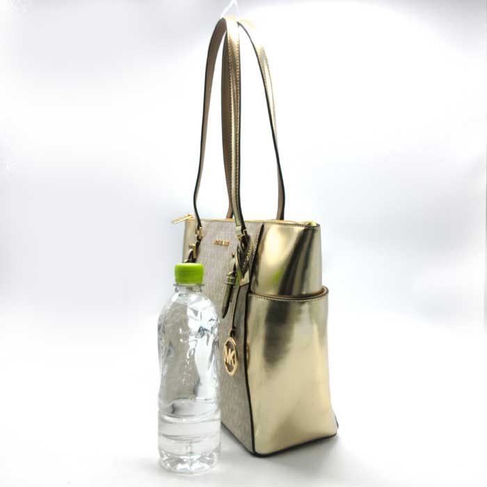 マイケルコース トートバッグ シャーロット MKシグネチャー メタリック  