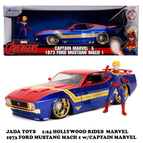 1:24 CAPTAIN MARVEL & 1973 FORD MUSTANG MACH 1 【キャプテンマーベル ミニカー】
